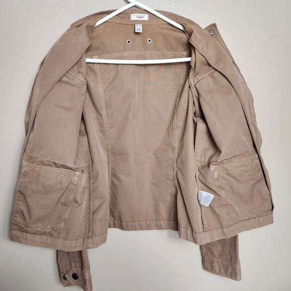 Lands End Canvas womens Brown 100% Cotton Short Uitility Jacket |M| - Picture 5 of 10